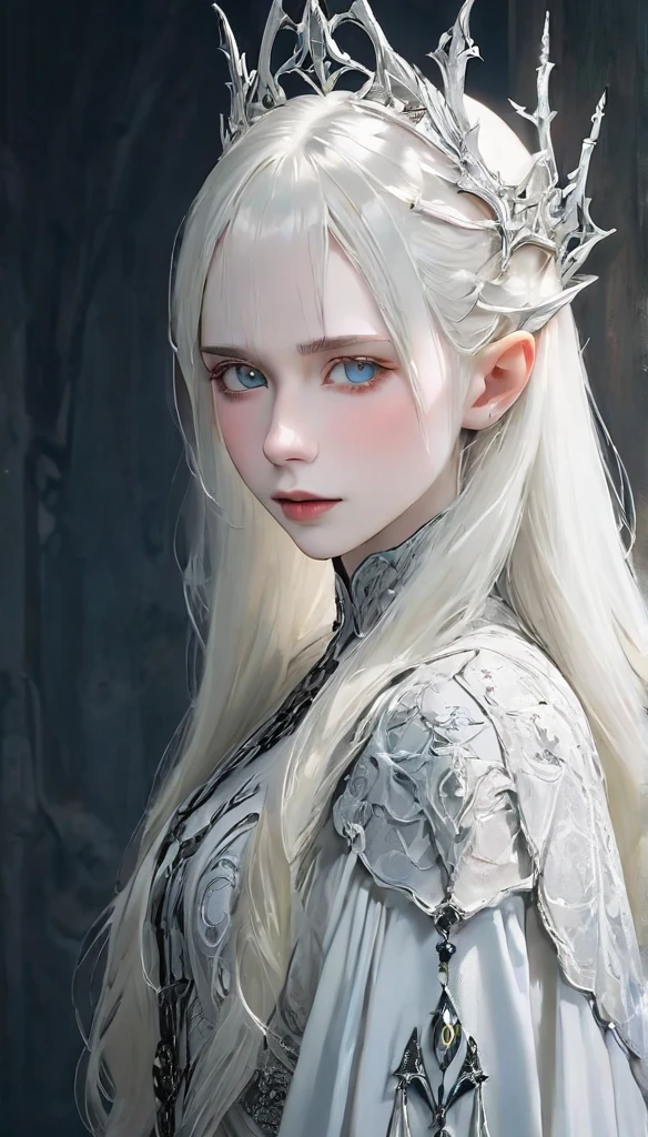 Blonde woman with shaved grey hair, whole body, Pale Gothic Beauty, Perfect white hair girl, of long white hair, very beautiful elven top model, 青White skin, have long white hair, Pale Hair, White skin, 青White skin!!, very 青White skin, extremely 青White skin, Very beautiful goth top model