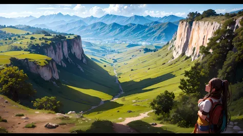 diosa del inframundo. paisaje epico de fondo