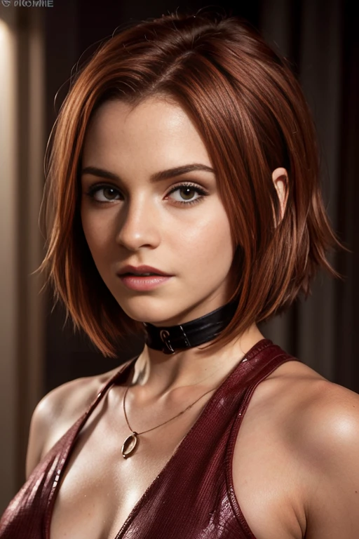 emma watson, pelo rojo corto