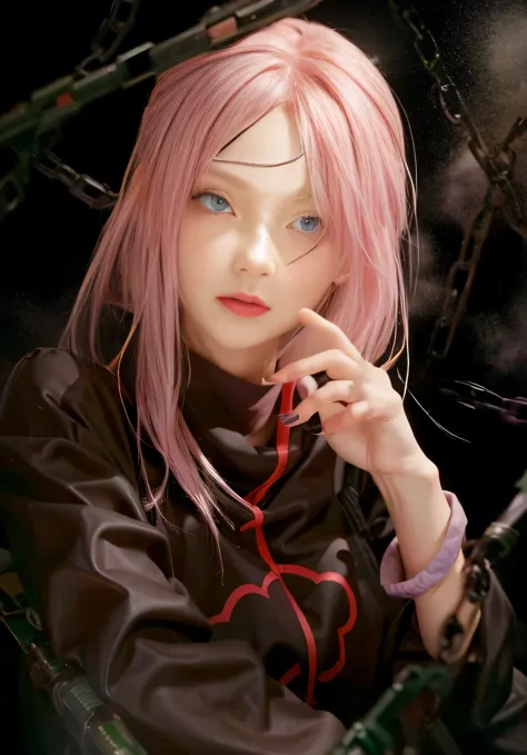 1girl,pink hair, green and purple eyes,high res,hyper realistis, ultra detail