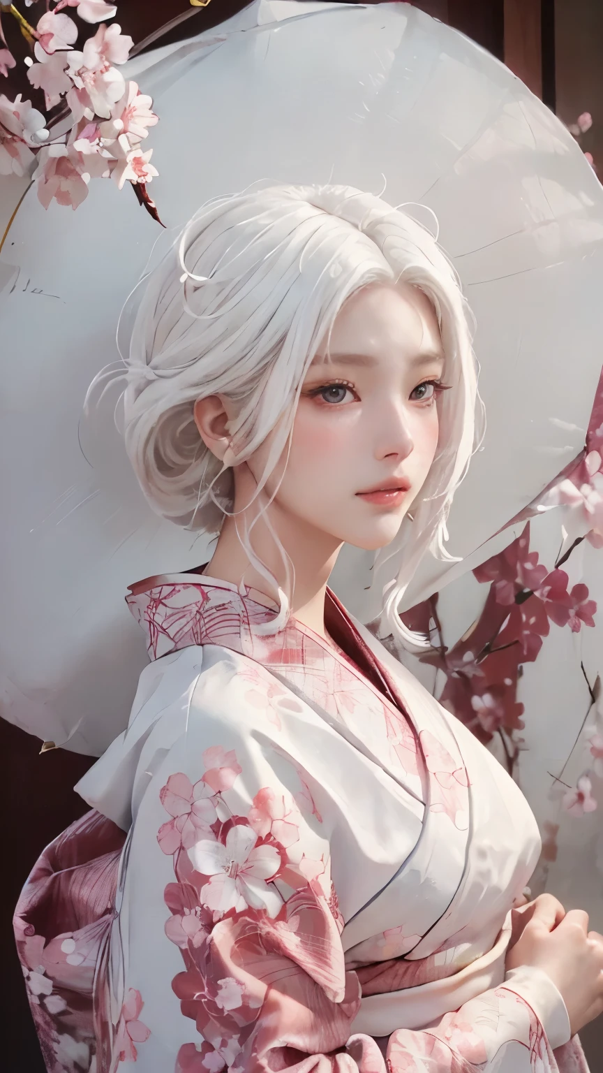 ((헤어스타일 흰머리:1.5))(Japan 키모노 with cherry blossom pattern:1.3), 대칭, (최상의 품질, 사실적인:1.4, 원시 사진:1.2, 영화 같은 빛, 매우 상세한 그림), (1여성:1.3, 홀로), (아시아 소녀, 매우 섬세한 얼굴, 정말 아름다운 얼굴, 아주 섬세한 눈, 매우 상세한 코, 아주 정교한 입, 매우 상세한 얼굴 특징), 여성, (중간 가슴:1.3), 피부, 립글로스, 웃음, 전신보기, 높은 해상도, 높은 해상도, 8K, 걸작 2:1, 피부 윤기, 빛나는 피부, 젊은 처녀, 떨어지는 벚꽃、오프 숄더, 견갑골、키모노
