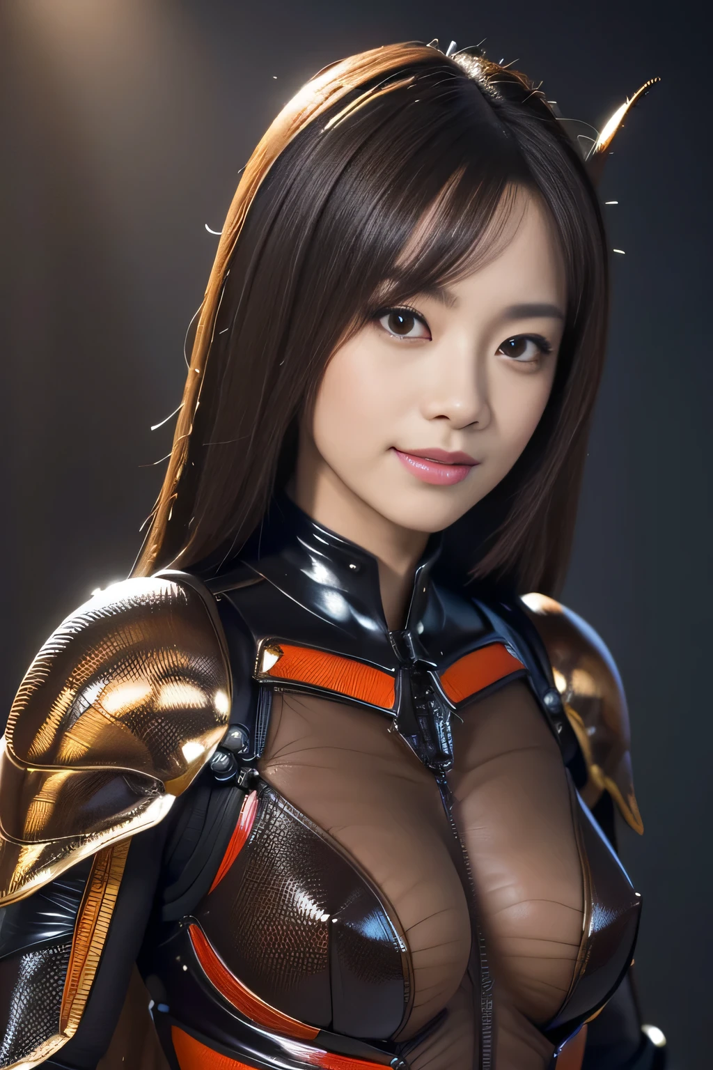 (high resolution,masterpiece,best quality,extremely detailed CG, anime, official art:1.4), realistic, photo, amazing fine details, all intricate, gloss and shiny,awesome many layers, 8k wall paper, 3d, sketch, kawaii, illustration,( solo:1.4), perfect female proportion,villainess, (fusion of dark brown cockroach and lady:1.4), (brown cockroach form lady:1.2), (brown cockroach lady:1.2), (fusion:1.2), (solo:1.4), (evil smile:1.2), muscular, abs, (cockroach brown exoskeleton bio insect suit:1.4), (cockroach brown exoskeleton bio insect armor:1.2), (brown transparency cockroach wing:1.4), (brown cockroach antennae:1.3),
