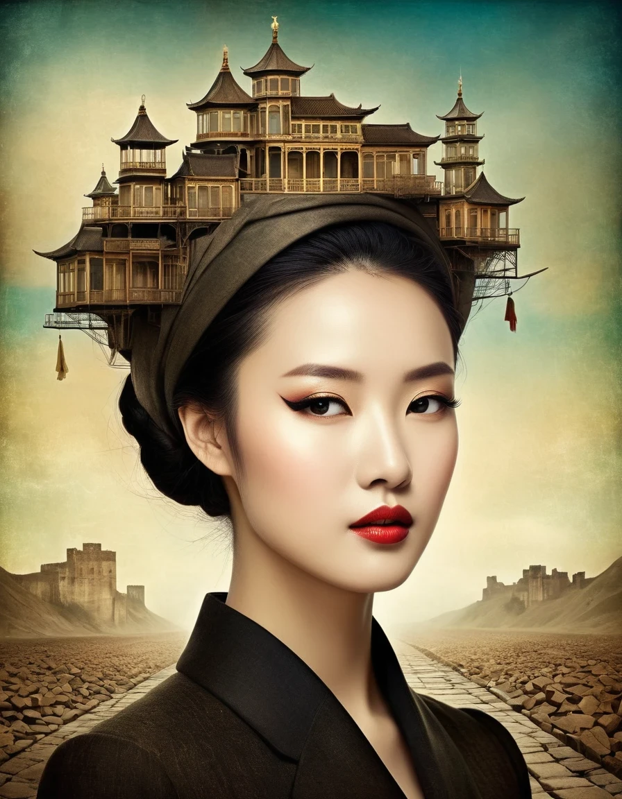 in style of Christian Schloe, beautiful details，best quality, ultra-detailed, HDR, masterpiece:1.2, wasteland, China&#39;s tallest beautiful warrior holding a rocket launcher, futuristic fantasy, long flowing hair, high-tech helmet, goggles, blood and black oil paint on her face, dirt, wounded, worn-out, tragic, movie still, Siberia, vast wasteland covered in snow, cold night, sci-fi art, in style of Amedeo Modigliani, battle, war, multiple warriors, background: army combat battlefield, numerous brave soldiers. fantasy，Reality，cartoon，3D Rendering，very good, Eighth Road Walker, Behavioral Contest Winners, vanity, trumpet, Modern, Hyper-Reality