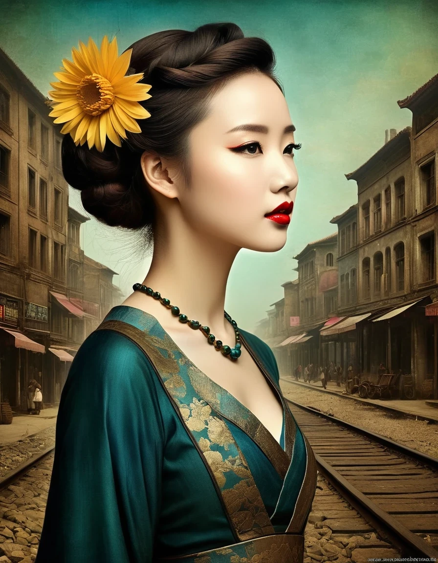 in style of Christian Schloe, beautiful details，best quality, ultra-detailed, HDR, masterpiece:1.2, wasteland, China&#39;s tallest beautiful warrior holding a rocket launcher, futuristic fantasy, long flowing hair, high-tech helmet, goggles, blood and black oil paint on her face, dirt, wounded, worn-out, tragic, movie still, Siberia, vast wasteland covered in snow, cold night, sci-fi art, in style of Amedeo Modigliani, battle, war, multiple warriors, background: army combat battlefield, numerous brave soldiers. fantasy，Reality，3D Rendering，very good, Modern, Hyper-Reality