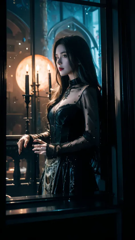 Ultra Wide Angle, An exciting mix of Spawn and Lady Death in a realistic medieval gothic shot.、A new character was created that embodied both elements.。, people々, look. Black Inkflow - A photorealistic masterpiece in 8k resolution - by Aaron Hawkey and Jer...