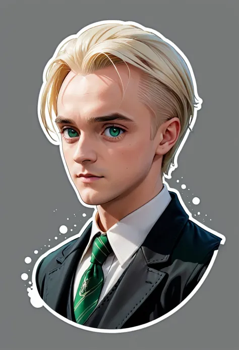 Simple and professional stickers, draco malfoy, logos and preferably on a transparent background.