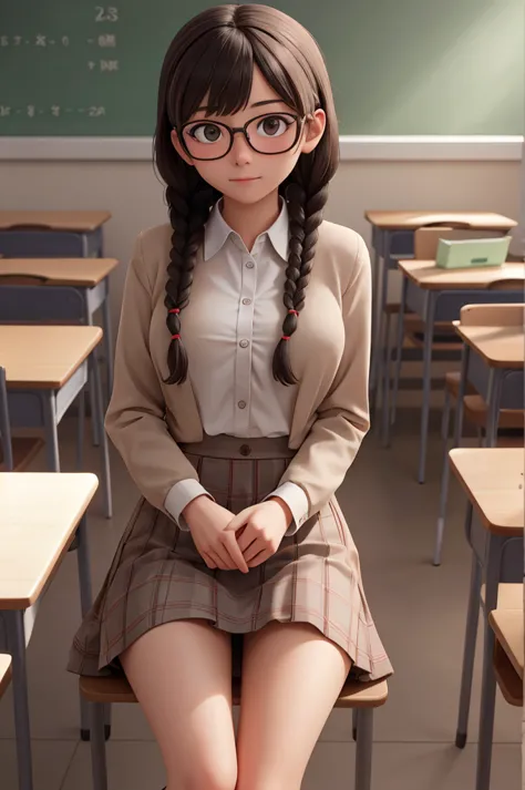 (masterpiece), best quality, high resolution, highly detailed, detailed background, perfect lighting, The student council girl w...