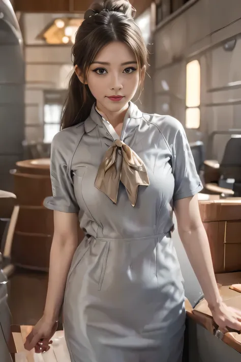 Starlux Airlines silver short sleeve uniform、Hands Down