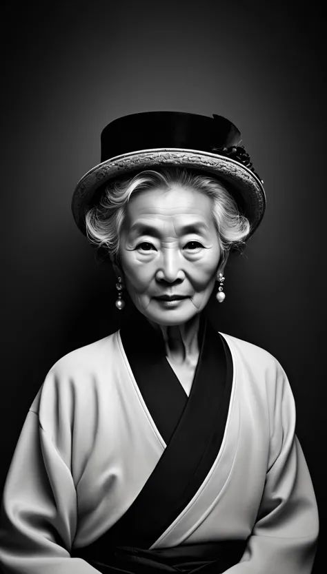 black and white photography，stereoscopic photography，high definition，chinese elderly，weathered，eyes are bright and lively，movie照...