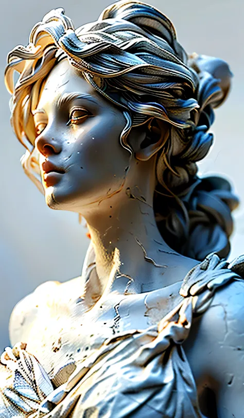 (best quality,ultra-detailed),(realistic:1.37),(portrait:1.2),(white:0.9),straight hair,statue,sculpture,serene expression,smoot...