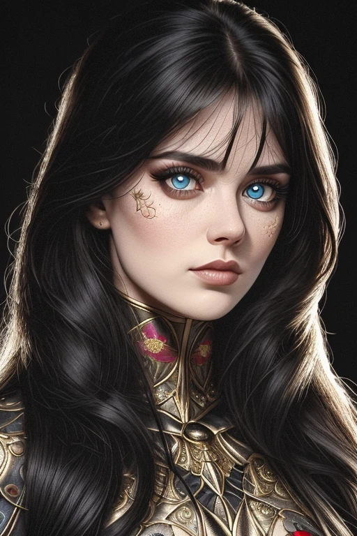 Pointillism、highest quality, masterpiece, Symmetrical and highly detailed eyes, girl, Highly detailed background,  tendency (Art Station:1.46), Surreal, 8k resolution, Pixar Style, Tristan Eaton、Stanley Artgarm、Tom Bagshaw