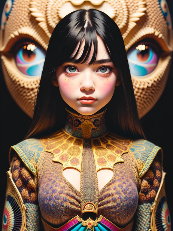 Pointillism、highest quality, masterpiece, Symmetrical and highly detailed eyes, girl, Highly detailed background, tendency (Art Station:1.46), Surreal, 8k resolution, Pixar Style, Tristan Eaton、Stanley Artgarm、Tom Bagshaw