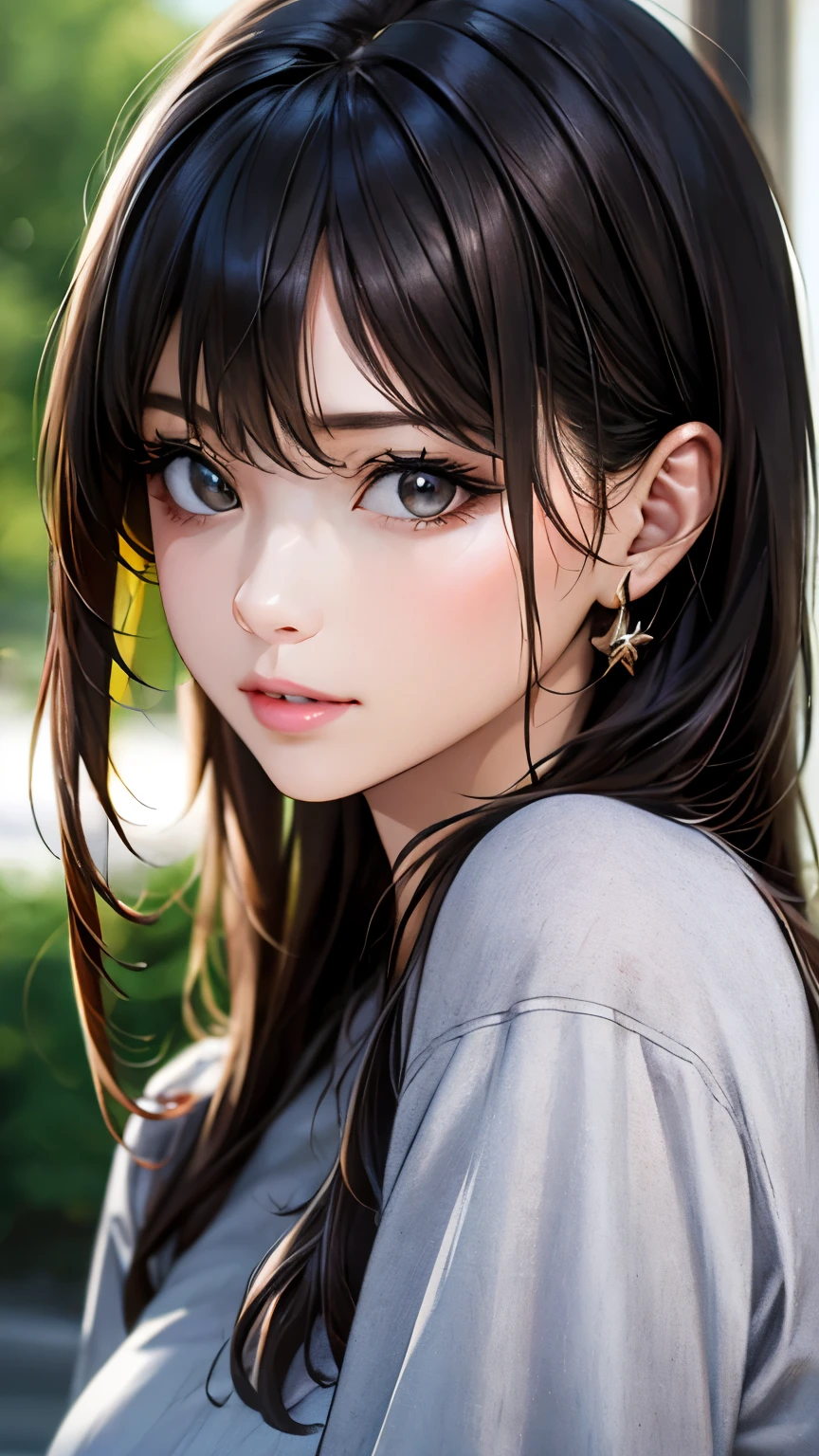 (hig彼st quality、8k、32k、masterpiece)、(Realistic)、(Realistic:1.2)、(High resolution)、Very detailed、Very beautiful face and eyes、1 girl、Delicate body、(hig彼st quality、Attention to detail、Rich skin detail)、(hig彼st quality、8k、Oil paint:1.2)、Very detailed、(Realistic、Realistic:1.37)、Bright colors、Full Body Shot, (Casual Fashion)