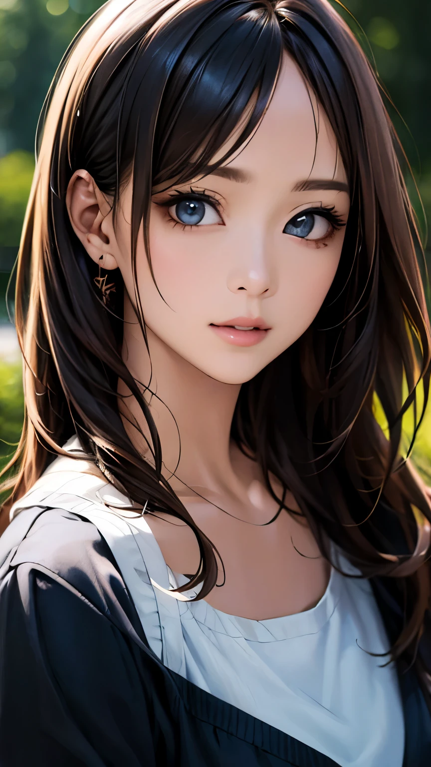 (hig彼st quality、8k、32k、masterpiece)、(Realistic)、(Realistic:1.2)、(High resolution)、Very detailed、Very beautiful face and eyes、1 girl、Delicate body、(hig彼st quality、Attention to detail、Rich skin detail)、(hig彼st quality、8k、Oil paint:1.2)、Very detailed、(Realistic、Realistic:1.37)、Bright colors、Full Body Shot, (Casual Fashion)