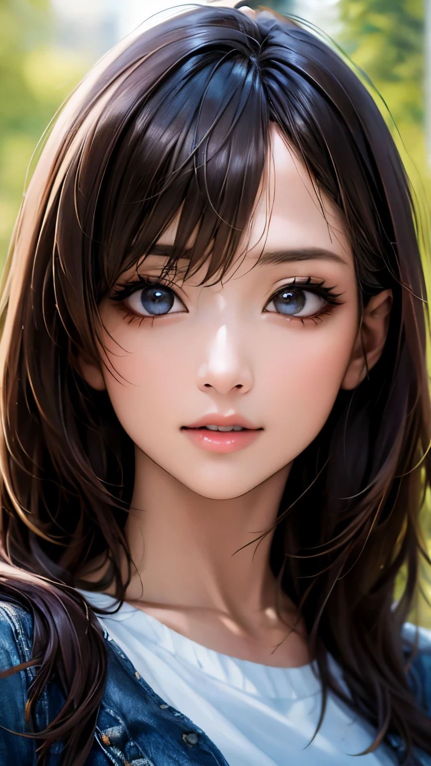 (hig彼st quality、8k、32k、masterpiece)、(Realistic)、(Realistic:1.2)、(High resolution)、Very detailed、Very beautiful face and eyes、1 girl、Delicate body、(hig彼st quality、Attention to detail、Rich skin detail)、(hig彼st quality、8k、Oil paint:1.2)、Very detailed、(Realistic、Realistic:1.37)、Bright colors、Full Body Shot, (Casual Fashion)