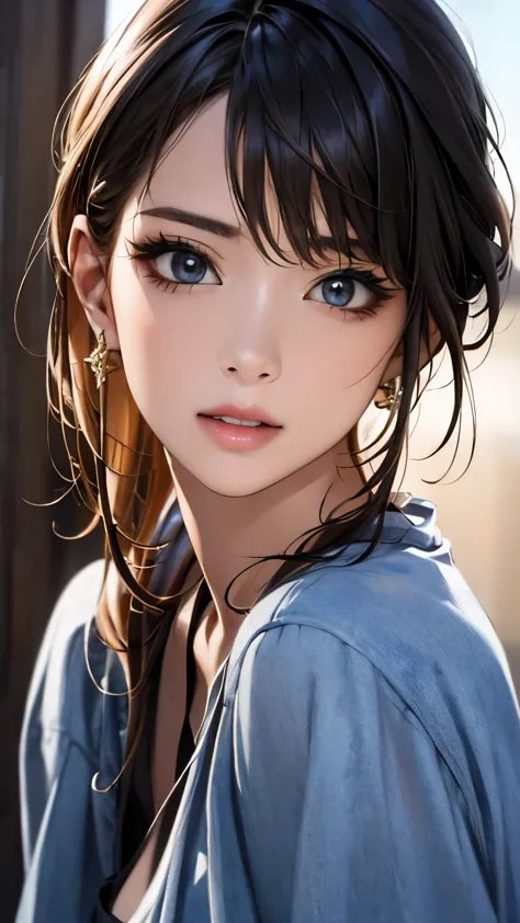 (hig彼st quality、8k、32k、masterpiece)、(realistic)、(realistic:1.2)、(high resolution)、very detailed、very beautiful face and eyes、1 g...