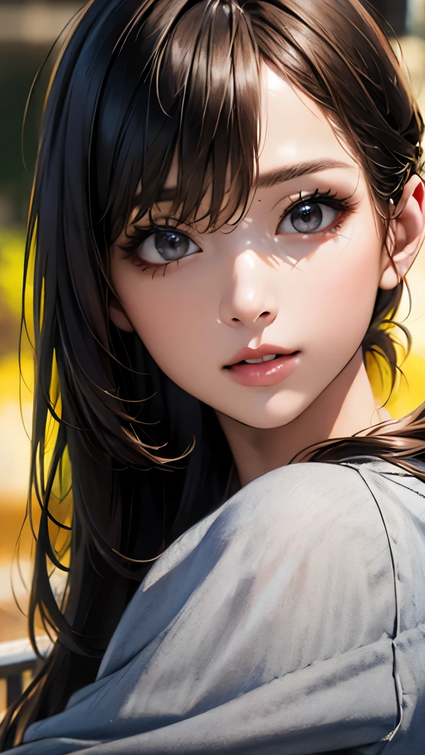 (hig彼st quality、8k、32k、masterpiece)、(Realistic)、(Realistic:1.2)、(High resolution)、Very detailed、Very beautiful face and eyes、1 girl、Delicate body、(hig彼st quality、Attention to detail、Rich skin detail)、(hig彼st quality、8k、Oil paint:1.2)、Very detailed、(Realistic、Realistic:1.37)、Bright colors、Full Body Shot, (Casual Fashion)