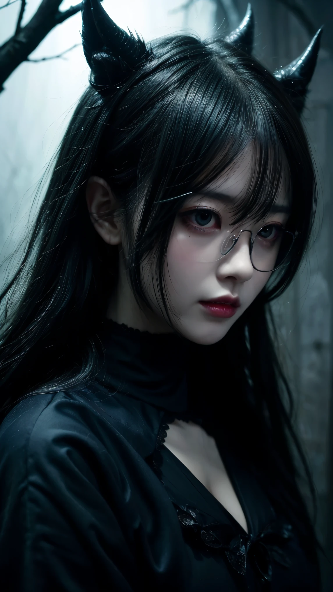 (highest quality,High resolution:1.2),(dark,Threatening:1.1),(Bad luckな:1.1),(devil,Satan,lucifer:1.1),(devilish:1.1) highest quality, Very detailed, Realistic, Portraiture, Dark and spooky atmosphere, Glowing Eyes, spiritual being, UnforgettableBeautiful, Ghostly figures, Swirling Mist, Supernatural existence, The nature of the devil, Shadow-like shape, Spooky whispers, Ominous Aura, Eerily pale skin, Dark and twisted branches, Flickering candle light, Spooky elements, Mysterious and enigmatic, Spectral emergence, Gothic art style, Charming, Spectral range, Extreme depression, Otherworldly beauty, Mysterious glow, Unforgettable&#39;Don't forget, Cold atmosphere, Spooky and ominous lighting.,(Bad luck,Bad luckな:1.1),(Powerful figure:1.1、Big Breasts、Glasses) 、 ((((Huge glasses, Nerd Glasses, thick glasses, Round Glasses)))),(((Big Breasts)))、(devil&#39;tail)、(Red eyes glow:1.6)、(赤くGlowing Eyes,Sharp teeth:1.1),(Black wings,thick,shabby:1.1),(hellish landscape:1.1),(fire,sulfur:1.1),(Threatening atmosphere:1.1),(dark shadows,Threatening presence:1.1),(Bad luck clouds,Stormy Skies:1.1),(dark,Spooky atmosphere:1.1),(Bad luck aura,Evil energy:1.1),(dark aura,cigarette:1.1),(Extreme heat,Burning Flames:1.1),(surreal,Nightmare Visions:1.1),(Predicting the end:1.1),(Twisted corners,Fiery crown:1.1),(Bad luck whispers,devilish laughter:1.1),(Cries of pain,echoing screams:1.1),(Bad luck symbols,Ancient runes:1.1),(Mysterious Relic,dark artifacts:1.1),(Infernal Ritual,Ritual sacrifice:1.1),(devilish minions,creatures of darkness:1.1),(Desolate,Barren Wilderness:1.1),(University of the Soul,Suffering Soul:1.1),(Eternal Ruin,A hopeless existence:1.1),(The Last Autumn,The world was in chaos.:1.1),(malicious presence,darkness personified:1.1),(Entrance to the underworld,Nightmare Realm:1.1), Understood, Beautiful and delicate face, Understood?, Beautiful and delicate eyes, Perfectly balanced face, High resolutionスキン, Fine skin, Optimal ratio of four fingers to one thumb, Place your arms under your chest, Red tattoo on lower abdomen、Oh!, Wide Hips, Smooth abdomen, thin, Pale skin, __fashion__, __hair__:1.25)、Digital single-lens reflex camera、 absurdes、(Tabletop: 1.3), (Maximum resolution: 1.2), (Ultra HDTV: 1.2), Cinematic Light, Beautiful Eyes and skin, detailed facial features, , (Sharp focus: 1.2）, (Focus on the face:1.2),Perfect Style, Beautiful Face, Acura, Anatomically correct, Highly detailed face and skin texture, Beautiful Eyes, double eyelid, thin eyebrows, glitter eyeliner: 1 Natural Cheeks, Glowing Skin, Fair skin: 1.2, (Glossy Lips: 1.4),(Embarrassed look: 1.2),Highly detailed face and skin texture, Beautiful Eyes, double eyelid, Natural Cheeks, Glossy Lips: 1.4,Exposed cleavage、Charming。charm、 Beautiful devil woman from hell, surrealistic female portraits by David Hockney and Alphonse Mucha, 