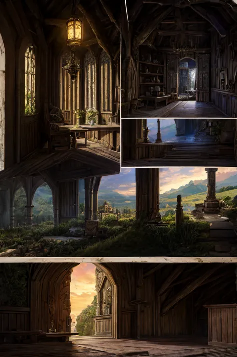 a fantasy dark fantasy world villa mediaval