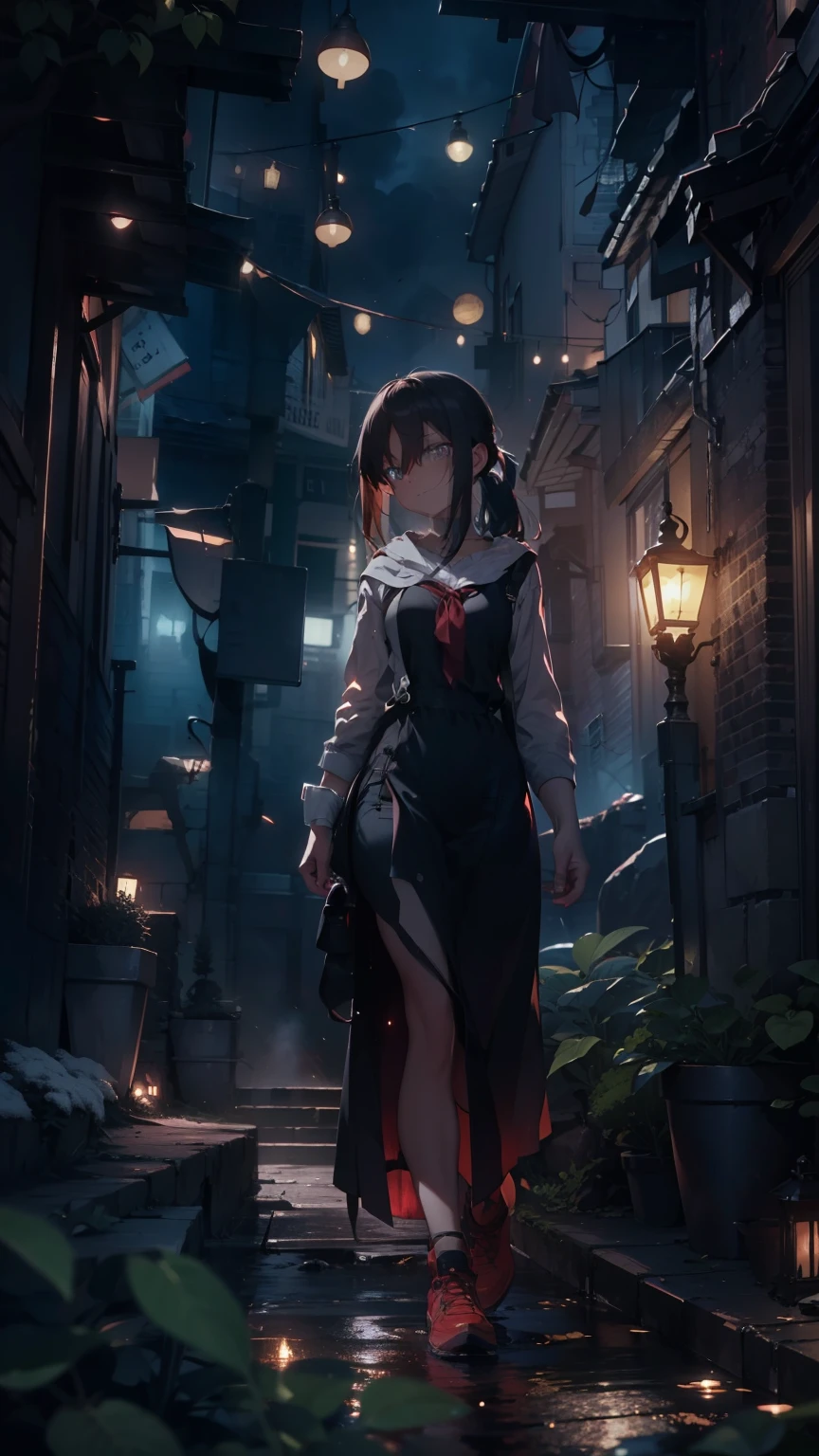 A dark fantasy masterpiece with ultra-detailed and realistic visuals. The scene is illuminated with dark and mysterious lighting, creating an intense and vibrant atmosphere. The image is of the highest quality, with a resolution of 4k or 8k, allowing for sharp focus and extreme detail. The colors are rich and vivid, adding depth and intensity to the image. The overall style is dark fantasy, evoking a sense of mystery and wonder, lovely and cutest woman 