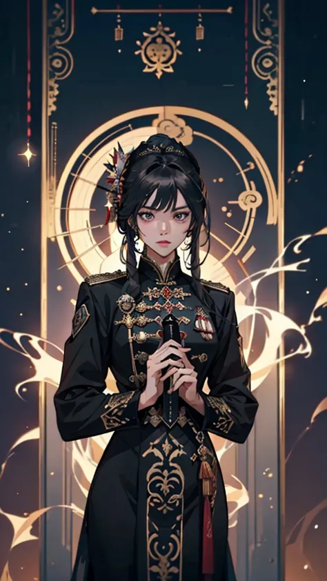 （（（Emperor and Empress 1.2））），Black Ming uniform，super detail, UHD, masterpiece, ccurate, textured skin, super detail, high deta...
