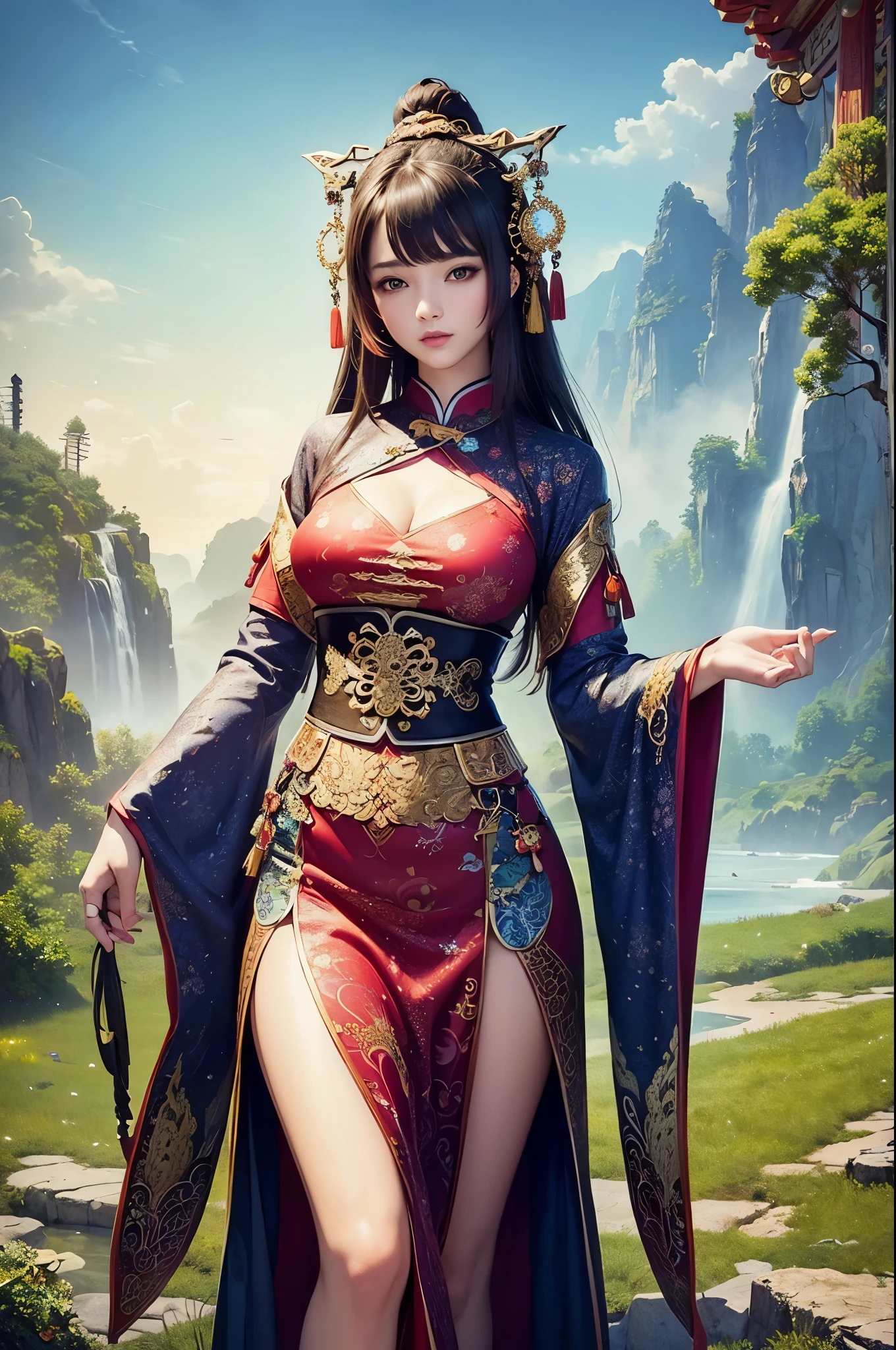 (masterpiece, top quality, best quality, official art, beautiful and aesthetic:1.2), (1girl:1.3), extreme detailed,(fractal art:1.3),colorful,highest detailed,chinese ancient style,(chinese clothes:1.2),