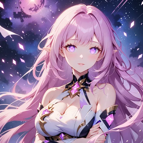 ai-generated,very aesthetic,1girl,elysia_/(herrscher_of_human:ego/)_/(honkai_impact/),pointed_ears,vivid pink_hair,dreamy anime ...