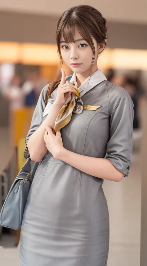 Starlux Airlines silver short sleeve uniform、Keep your hands in the same position