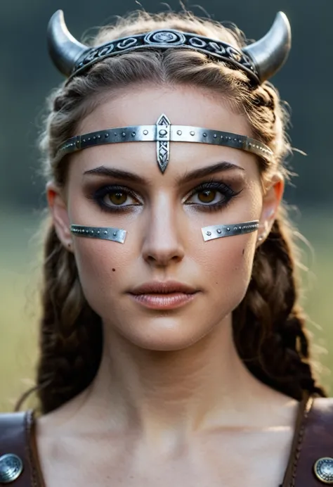 portrait photo of a viking princess, nikon z9, realistic skin, ((skin texture)), (sharp focus), (high quality), looking straight...