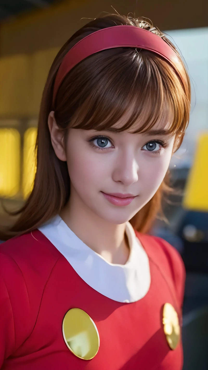 masterpiece、1 beautiful girl、Beautiful Eyes、smile,Puffy eyes、highest quality, 超High resolution, (reality: 1.4), Cinema Lighting、so beautiful、Beautiful Skin、Body facing forward、Upper Body,(超reality的な)、(High resolution)、(8k)、(Very detailed)、(美しくBeautiful Eyes)、(Very detailed)、 (wall-)、Detailed face、Bright lighting、Professional Lighting、Looking at the audience、Look straight ahead、Diagonal bangs、Perfect cosplay,masterpiece, highest quality, Outdoor,1 girl,
 Cyborg 003,