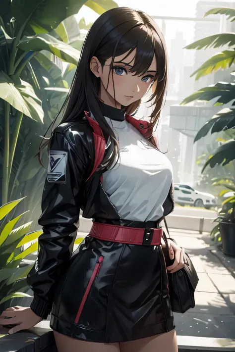 ultra HD, haute  resolution, verry detailed picture, the girl is wearing colored flashy beautiful clothes , pilot outfit, sexy s...