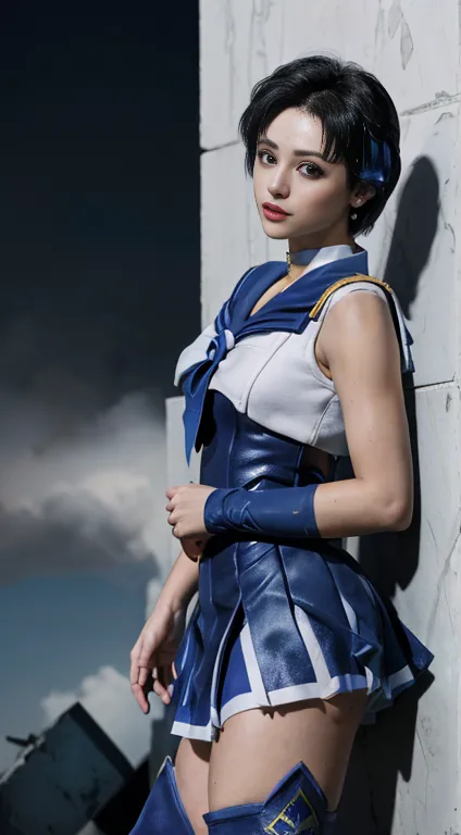 Unreal Engine:1.4,Ultra-high resolution,Best Quality:1.4, Realistic:1.4, Skin Texture:1.4, masterpiece:1.8, (Sailor Mercury:1.4)...