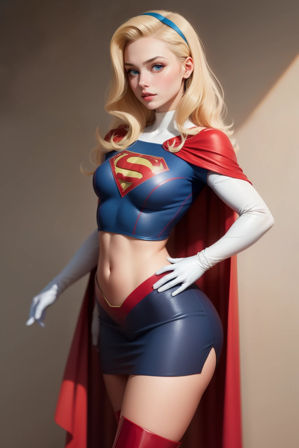 A woman in a superman costume posing for a picture - SeaArt AI