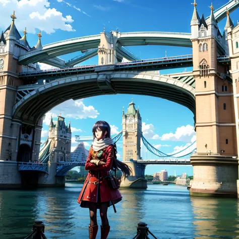 Robin playing Tower Bridge