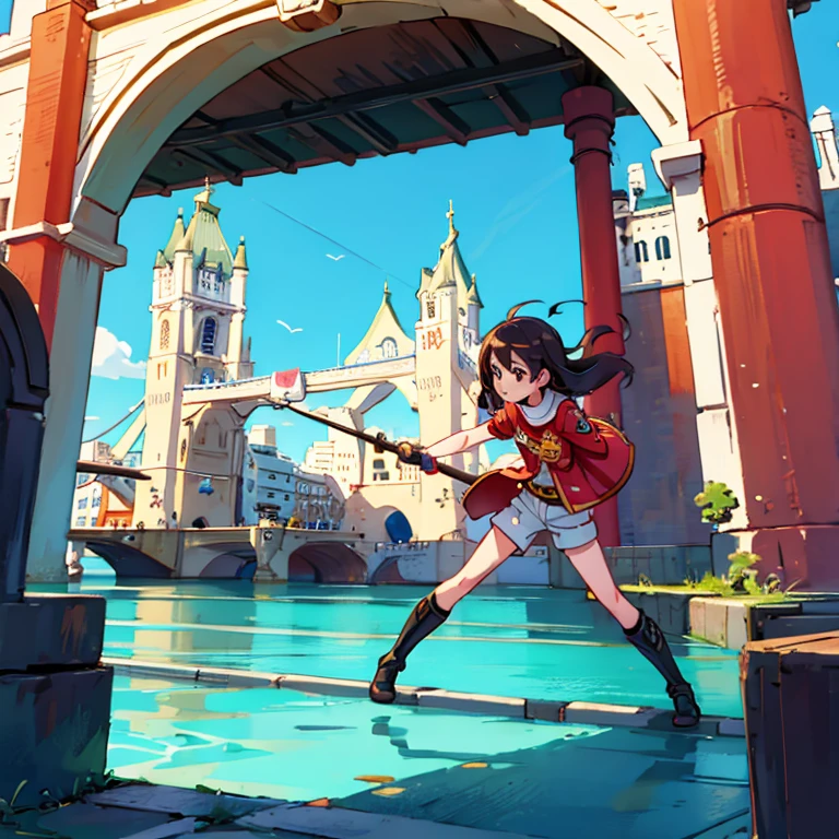Robin jugando al Puente de la Torre