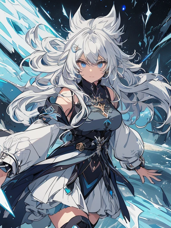 

Name: Aurelia Stormcaller
Appearance: Aurelia has long, stormy hair streaked with silver and white, reminiscent of lightning dancing across the sky. Her piercing  eyes looksinto the soul, reflect her adventurous spirit, sparkling with curiosity and determination. Genshin impact 