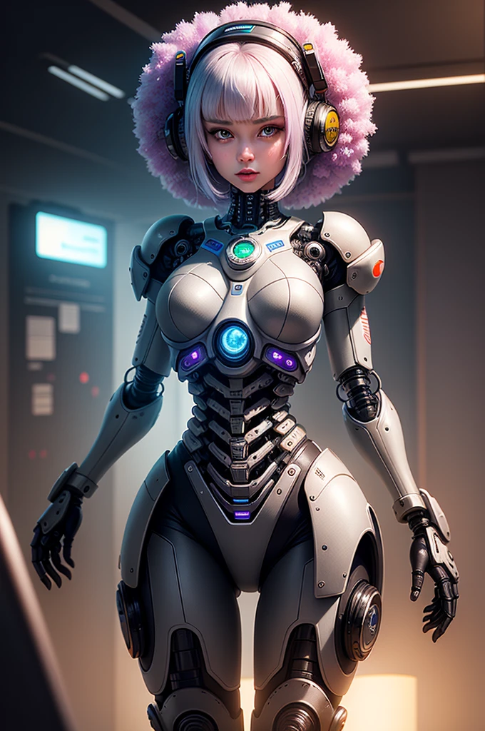 (최고의 품질, 현실: 1.37, 매우 상세한, 매우 상세한 사이버네틱 유기체: 1.1), 아름다운 그림, 아름다운 소녀의 머리를 가진 로봇 벌레, 복잡한, 생생한 색상, 전문적인, 공상 과학 소설, 스튜디오 번개