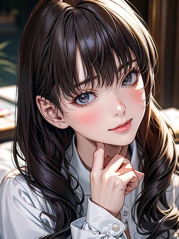 ((highest quality)),(超A high resolution),(Very detailed),(Detailed Description),((The best CG)),(masterpiece),Ultra-detailed art、(highest quality、8k、32k、masterpiece)、(Realistic)、(Realistic:1.2)、(High resolution)、Very detailed、Very beautiful face and eyes、1 female、((Narrow eyes、Droopy eyes:1.4、fine grain))、Tight waist、Delicate body、(highest quality、Attention to detail、Rich skin detail)、(highest quality、8k、Oil paint:1.2)、Very detailed、(Realistic、Realistic:1.37)、Bright colors