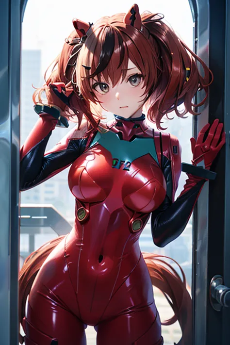 nicenature, asuka cosplay costume, cosplay, plugsuit, bodysuit, hair ornament