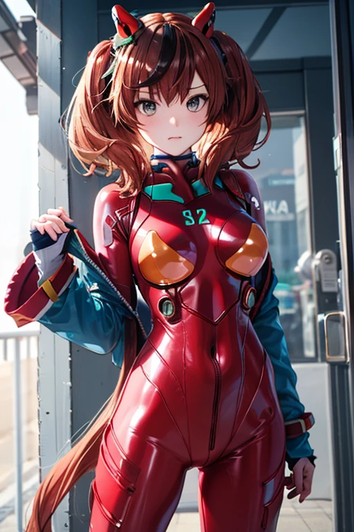 nicenature, asuka cosplay costume, cosplay, plugsuit, bodysuit, hair ornament