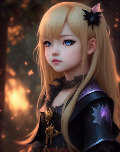 real anime role play meha fairy child portrait, fair, atmosphere, fantasy, hdr, surreal, blonde, clear focus, league of legends ...