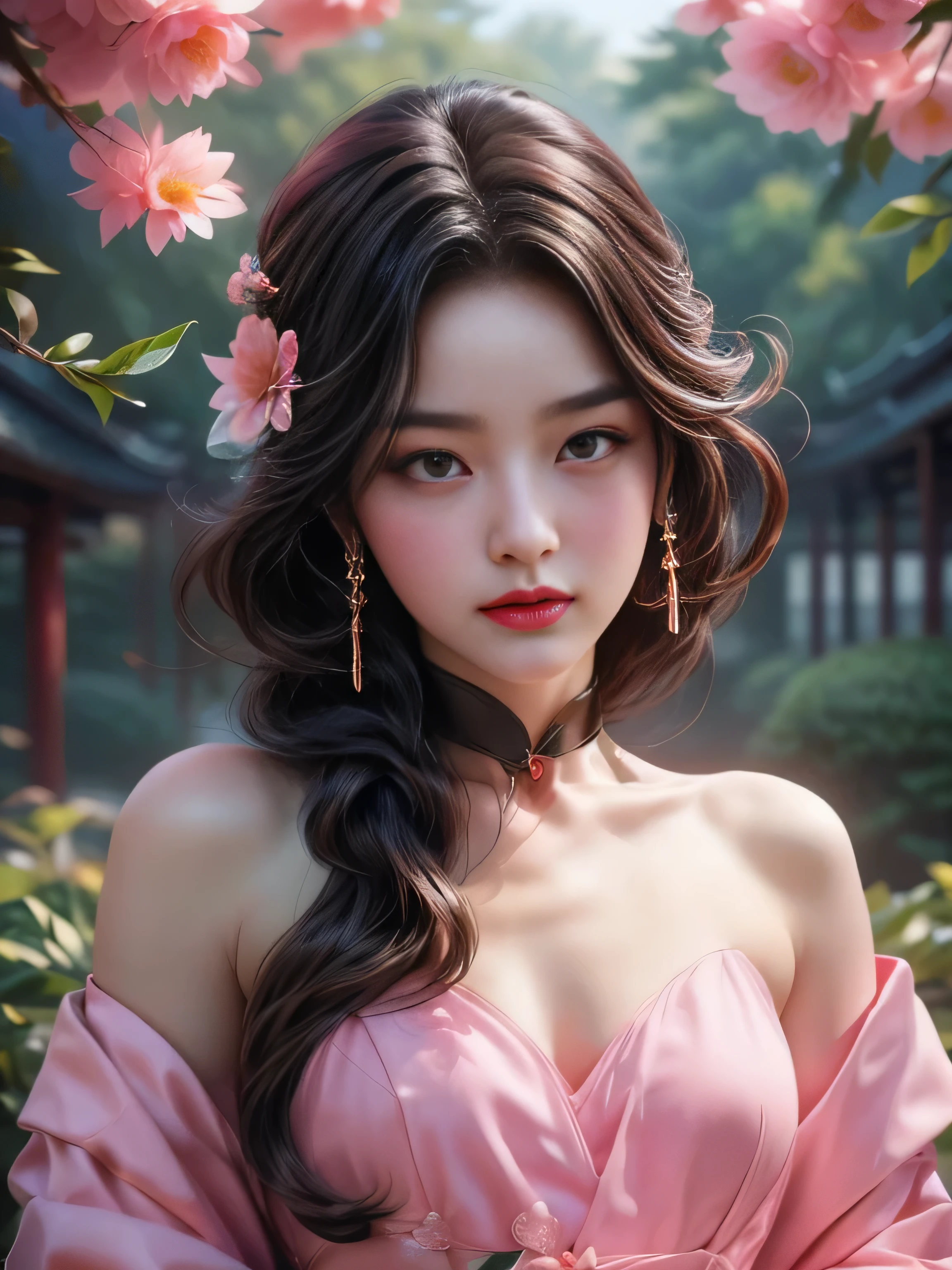 arafed image of a couple of asian man and woman hugging each other in Peach Garden, in wedding clothes, Peach Garden detailed background, xianxia fantasy, jingna zhang, game cg, wuxia, inspired by Chen Yifei, xianxia, xianxia hero, 2.5 d cgi anime fantasy artwork, heise jinyao, chinese fantasy, beautiful render of tang dynasty, heise-lian yan fang, (perfect full face:1.5), (high detail:1.1), detailed character, detailed eyes, detailed hands, detailed fingernails, 4k best quality, 8k character details, high quality anime art, high quality illustration, detailed anime wallpapers, detailed anime art, hyper-realistic, elegant, high quality realistic anime art