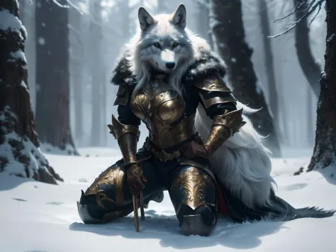 a stunningly drawn ((full body image)) of a (((nordic warrior woman))), dressed in a ((fantastical snow-themed full body armor))...