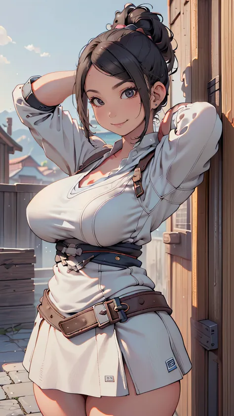 (random boyish fashion),(random pose),(random hairstyle),(large breasts:1.5),(Highest image quality, (8K), Ultra-realistic, Best...