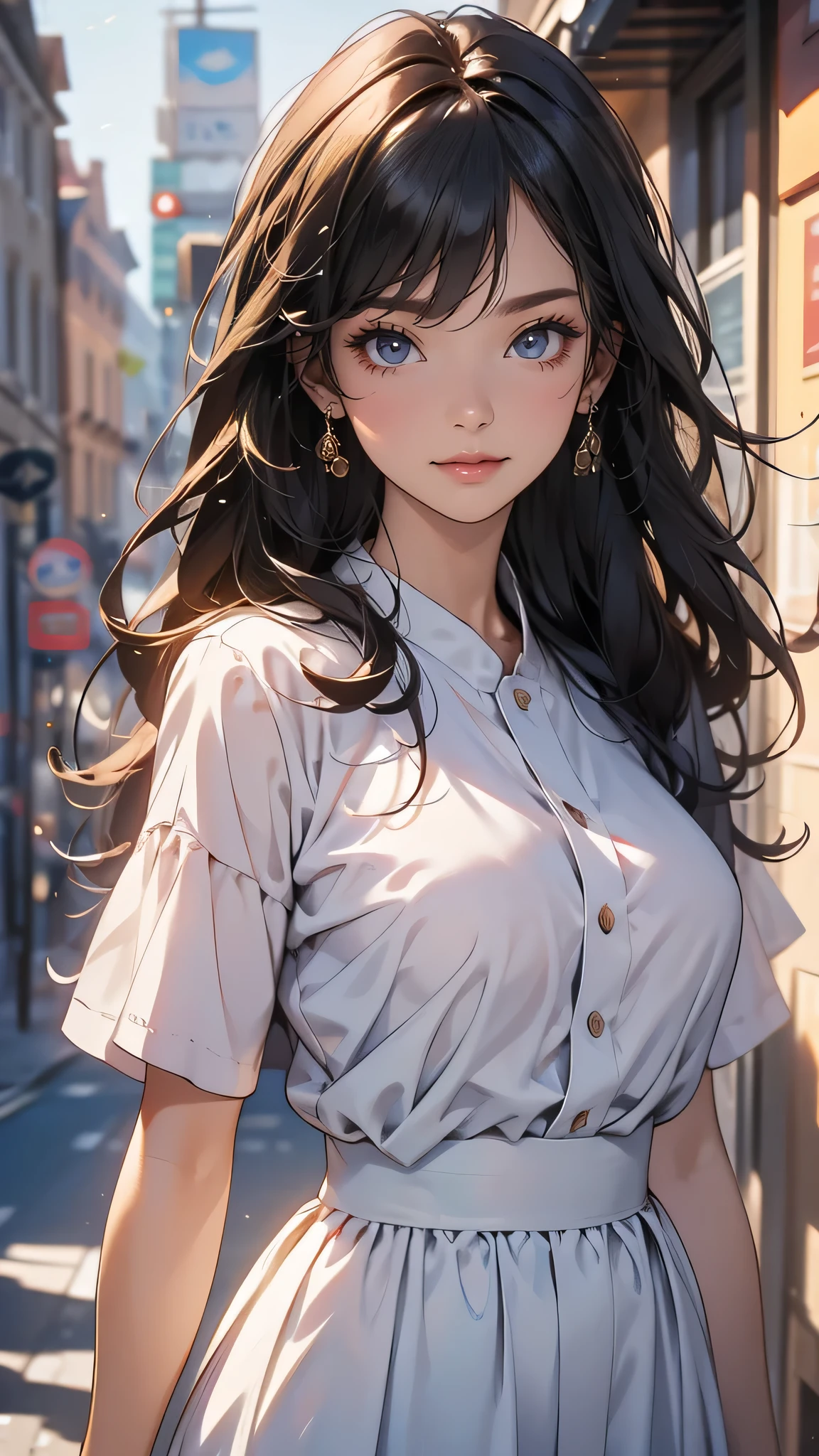 looking at viewer,high school girl,leaning forward,(random cute clothes),(random Lively pose),(Thin type),(large breasts),(random hairstyle),(Highest image quality, (8K), Ultra-realistic, Best Quality, High quality, High Definition, high quality texture, high detailing, Beautiful detailed, fine detailed, extremely details CG, Detailed texture, realistic representation of face, masterpiece, presence)