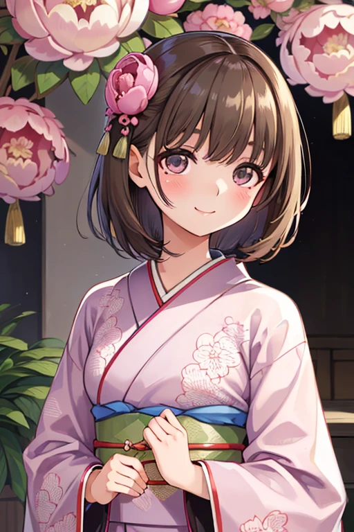 

Shiny brown hair, short hair, Brown eyes、smile、

((masterpiece)), ((highest quality)), (Very detailedな), ((Very detailed)), 4K, (8k), highest quality, (beautiful), Focus on face 0, pretty girl, One girl, alone, ((beautiful eyes))0, Wear a blushing kimono, Detailed Cloth, Haori, Dressed, Very detailed and luxurious clothing

 (A perfect kimono with beautiful details:1.4,Peony pattern,No exposure:1.6), (Gazing into the distance,smile:1.3), Japanese garden:1.2,little bird 1:,Wind-power generation:0.7
