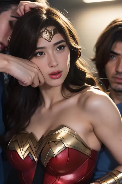 from the front,私はWonder Womanです、完璧なWonder Womanの衣装，from the frontハグ,お姫様I was hugged,I was hugged,be strangled to death,You can h...