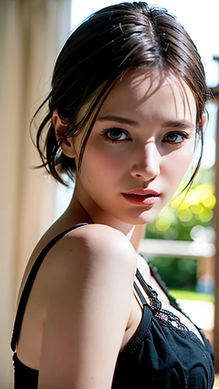 (Masterpiece: 1.3), (8k, Photorealistic, RAW Photo, Best Quality: 1.4), (1girl), Beautiful Face, (Realistic Face), (Black Hair, ...