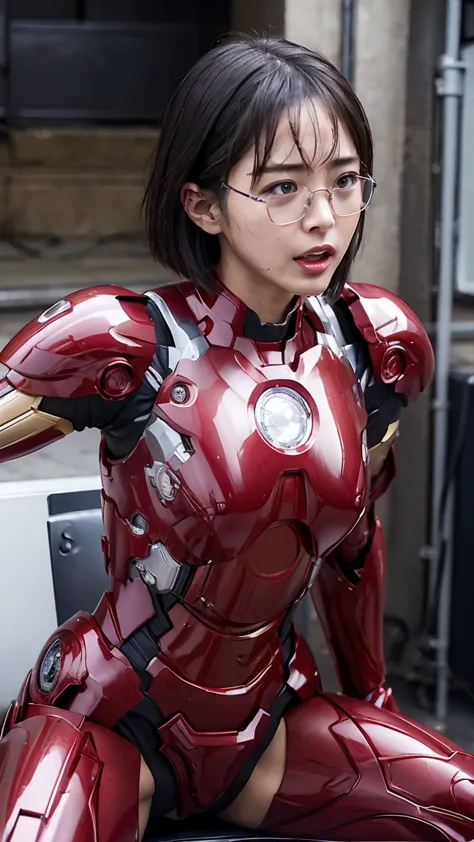 最high quality　8k iron man suit girl、、、kindergarteners、　hyperrealism, super detail, high quality, anatomically correct, 16k, high...