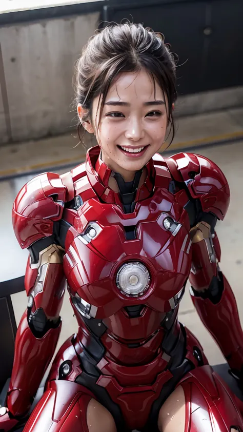 最high quality　8k iron man suit girl、、、kindergarteners、　hyperrealism, super detail, high quality, anatomically correct, 16k, high...